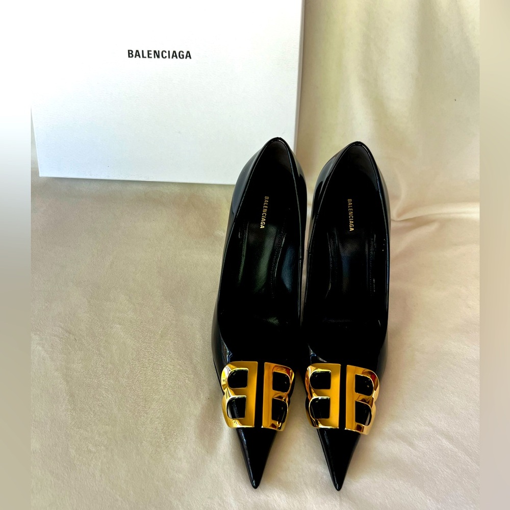 Balenciaga patent leather stiletto heels